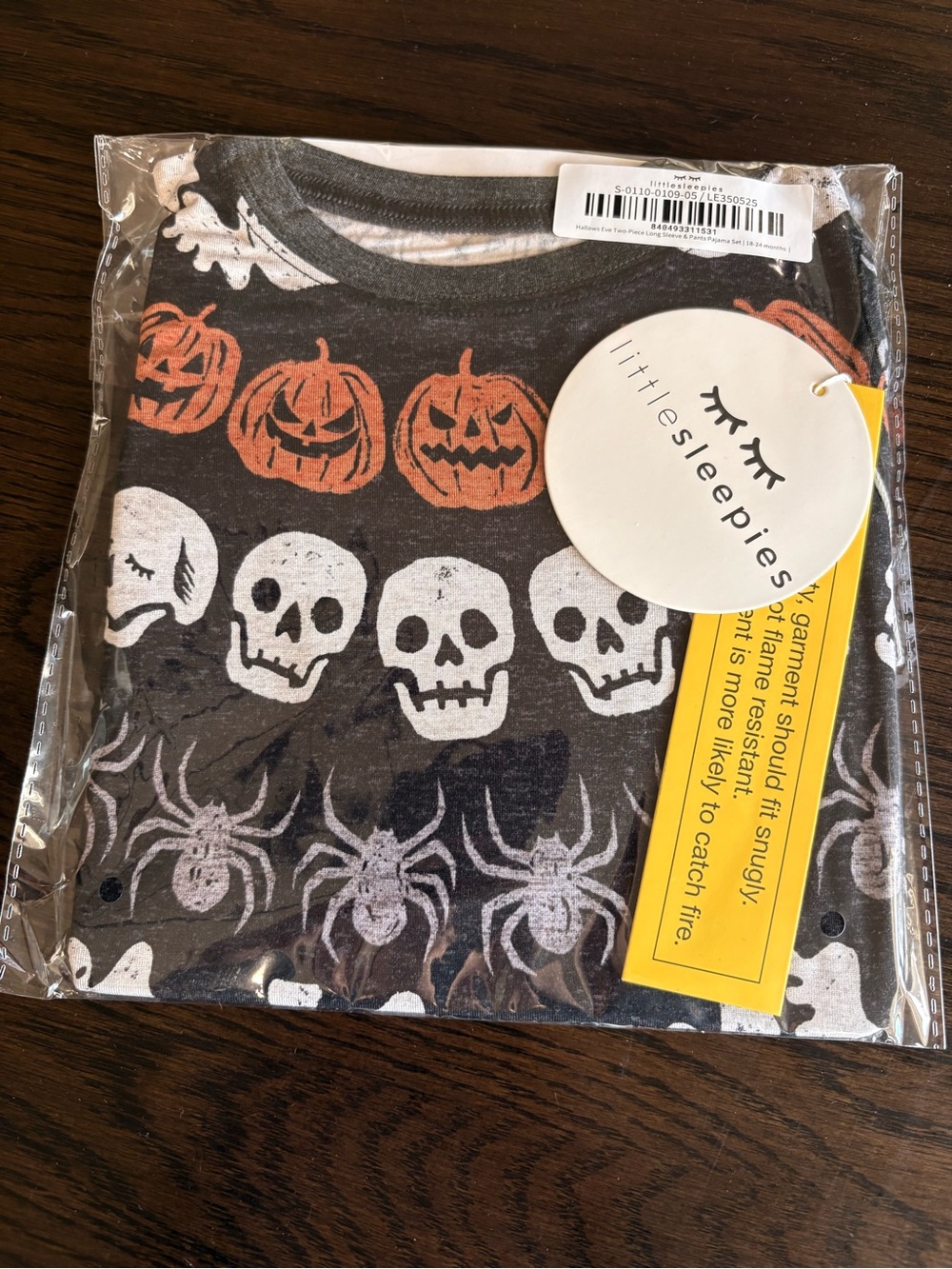 NIB little sleepies hallows eve 2 piece set
